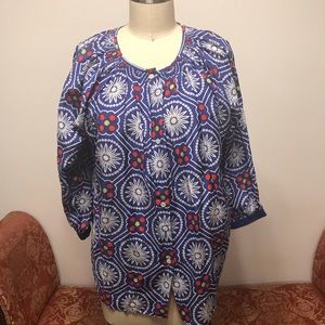 Crème Fraîche Silk and Cotton Blouse